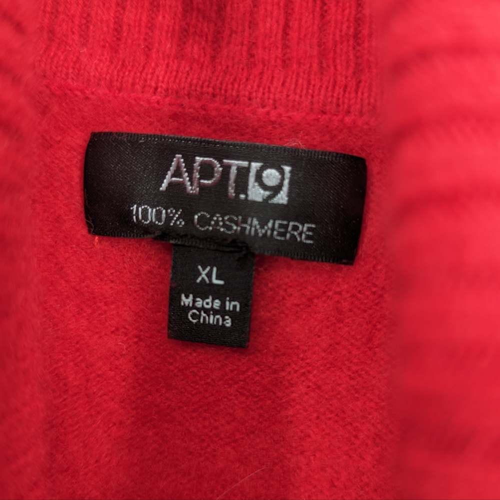 Apt. 9 Red Cashmere Turtleneck Sweater Size Medium - image 4
